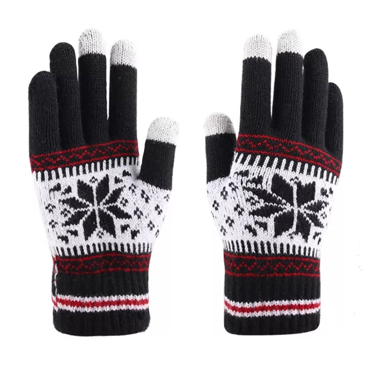 Multifunctional Three Fingers Touch Screen Wool Warm Gloves, For iPhone, Galaxy, Huawei, Xiaomi,