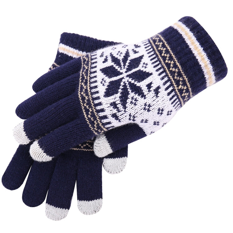 Multifunctional Three Fingers Touch Screen Wool Warm Gloves, For iPhone, Galaxy, Huawei, Xiaomi,