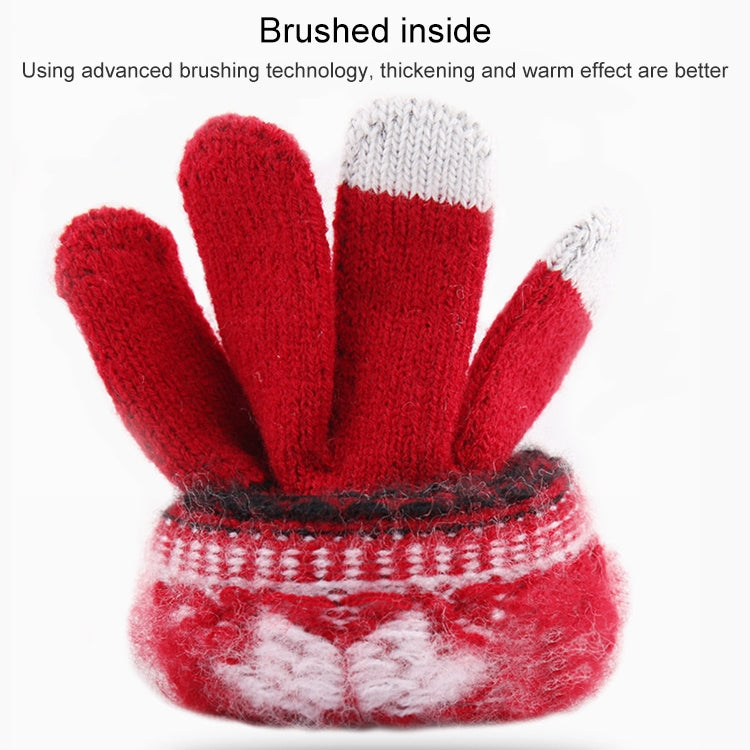 Multifunctional Three Fingers Touch Screen Wool Warm Gloves, For iPhone, Galaxy, Huawei, Xiaomi,