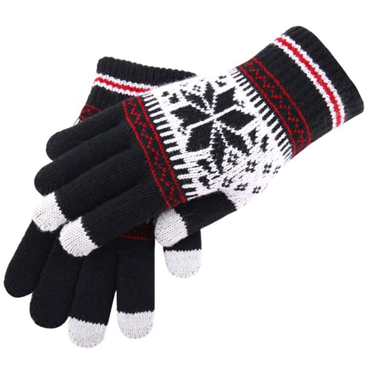 Multifunctional Three Fingers Touch Screen Wool Warm Gloves, For iPhone, Galaxy, Huawei, Xiaomi,