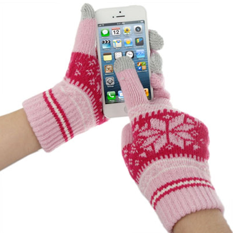 Multifunctional Three Fingers Touch Screen Wool Warm Gloves, For iPhone, Galaxy, Huawei, Xiaomi,