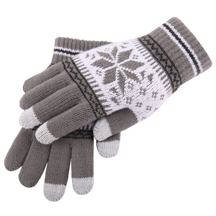 Multifunctional Three Fingers Touch Screen Wool Warm Gloves, For iPhone, Galaxy, Huawei, Xiaomi,
