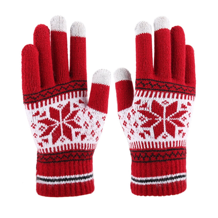 Multifunctional Three Fingers Touch Screen Wool Warm Gloves, For iPhone, Galaxy, Huawei, Xiaomi,