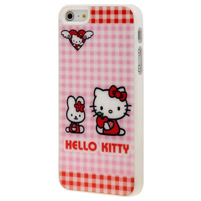 Hello Kitty Pattern Plastic Case for  iPhone 5 & 5S