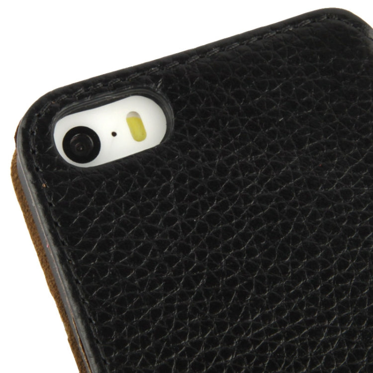 Litchi Texture Leather Case with Call Display ID for iPhone 5 & 5S