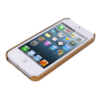 Figure Pattern Golden Frame Plastic Case for iPhone 5 (Black)