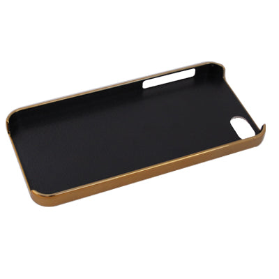 Figure Pattern Golden Frame Plastic Case for iPhone 5 (Black)