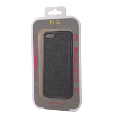 Figure Pattern Black Frame Plastic Case for iPhone 5 & 5s & SE (Black)