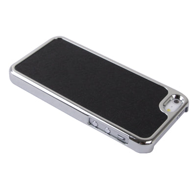 Figure Pattern Silver Frame Plastic Case for iPhone 5 & 5s & SE (Black)