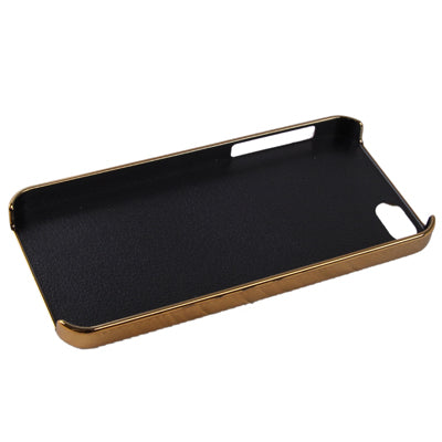 Geometric Pattern Golden Frame Plastic Case for iPhone 5 & 5s & SE (Black)