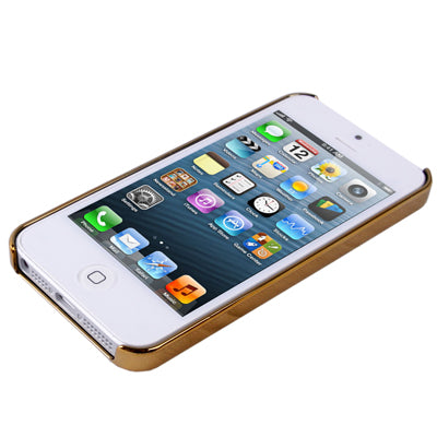 Geometric Pattern Golden Frame Plastic Case for iPhone 5 & 5s & SE (Black)
