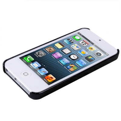 Geometric Pattern Black Frame Plastic Case for iPhone 5 & 5s & SE (Golden)