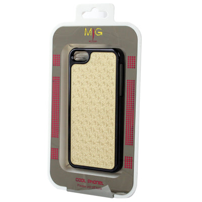 Geometric Pattern Black Frame Plastic Case for iPhone 5 & 5s & SE (Golden)