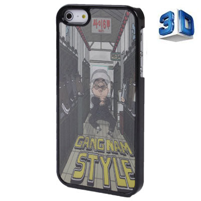 3D Effects Style Gangnam Style Pattern Plastic Case for iPhone 5 & 5s & SE
