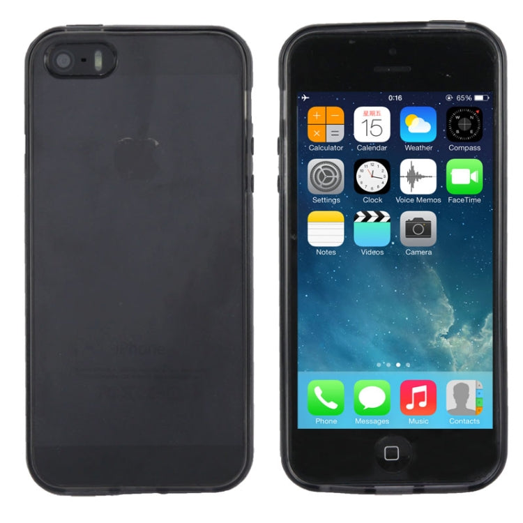 Translucent Plastic Protective Case with TPU Frame for iPhone 5 & 5s & SE