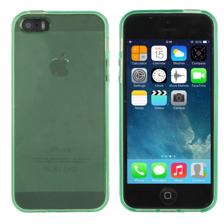 Translucent Plastic Protective Case with TPU Frame for iPhone 5 & 5s & SE