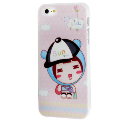 Comic Child Background Rabbit Pattern Plastic Protective Case for iPhone 5 & 5s & SE