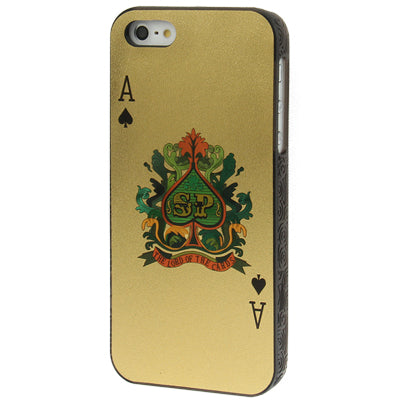 Playing Card Series Spade A Pattern Plastic Protective Case for iPhone 5 & 5s & SE