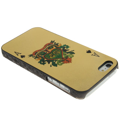 Playing Card Series Spade A Pattern Plastic Protective Case for iPhone 5 & 5s & SE