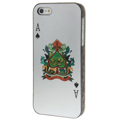 Playing Card Series Spade A Pattern Plastic Protective Case for iPhone 5 & 5s & SE