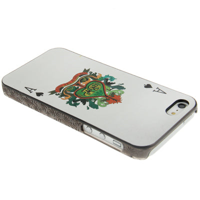 Playing Card Series Spade A Pattern Plastic Protective Case for iPhone 5 & 5s & SE