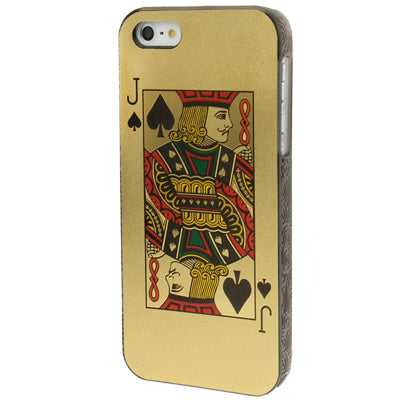 Playing Card Series Spade J Pattern Plastic Protective Case for iPhone 5 & 5s & SE