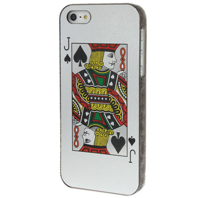 Playing Card Series Spade J Pattern Plastic Protective Case for iPhone 5 & 5s & SE