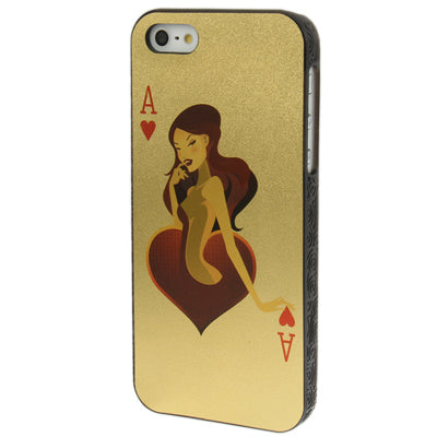 Playing Card Series Hearts A Pattern Plastic Protective Case for iPhone 5 & 5s & SE