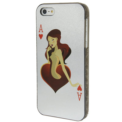 Playing Card Series Hearts A Pattern Plastic Protective Case for iPhone 5 & 5s & SE