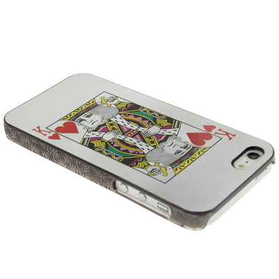 Playing Card Series Hearts K Pattern Plastic Protective Case for iPhone 5 & 5s & SE