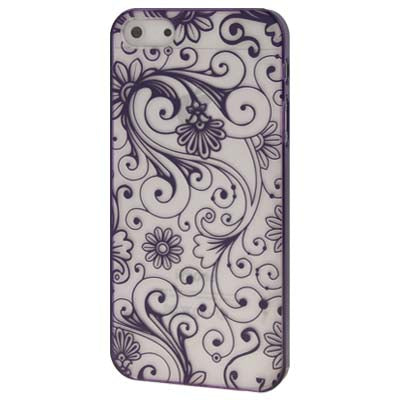 Fluorescence Effect Transparent Fashion Pattern Plastic Case for iPhone 5 & 5s & SE