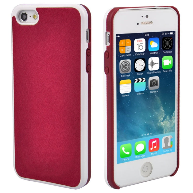 Mesh Style Frosted Texture Paste Skin Plastic Case for iPhone 5 & 5s & SE