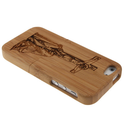 Jesus Pattern Detachable Wood Material Case for iPhone 5