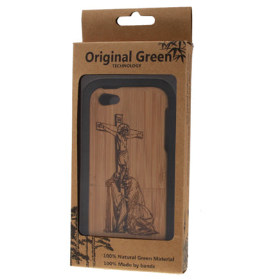 Jesus Pattern Detachable Wood Material Case for iPhone 5
