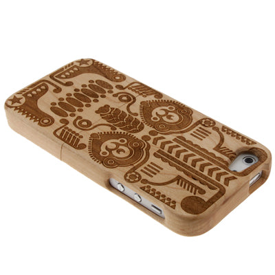 Ghost Face Pattern Detachable Wood Material Case for iPhone 5 & 5s & SE