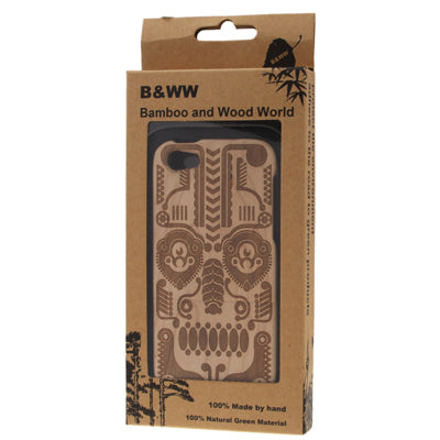 Ghost Face Pattern Detachable Wood Material Case for iPhone 5 & 5s & SE