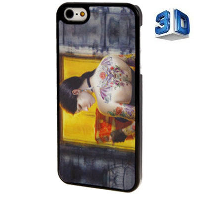 3D Effects Style Tattoo Beauty Pattern Plastic Case for iPhone 5 & 5s & SE