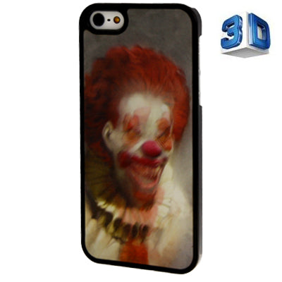 3D Effects Style Clown Pattern Plastic Case for iPhone 5 & 5s & SE