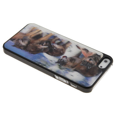 3D Effects Style Snowwolf Pattern Plastic Case for iPhone 5 & 5s & SE