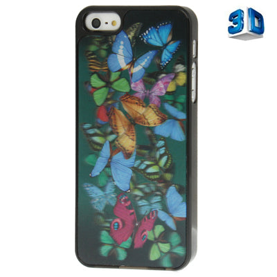 3D Effects Style Butterfly Pattern Plastic Case for iPhone 5 & 5s & SE