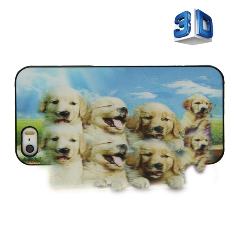 3D Effects Style Dog Pattern Plastic Case for iPhone 5 & 5S