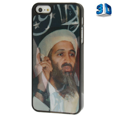 3D Effects Style Bin Laden Pattern Plastic Case for iPhone 5 & 5s & SE