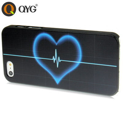 QYG Q-case High Quality An Arrow Wear Heart Pattern Plastic Protective Case for iPhone 5 & 5s & SE