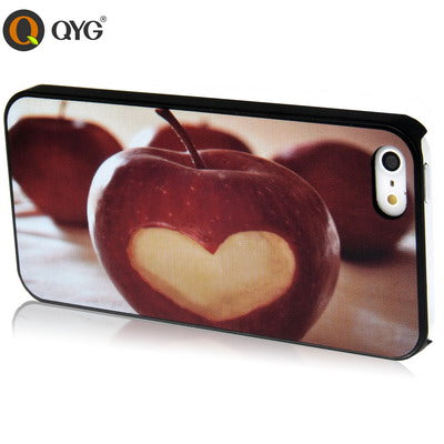 QYG Q-case High Quality Apple Pattern Plastic Protective Case for iPhone 5 & 5s & SE