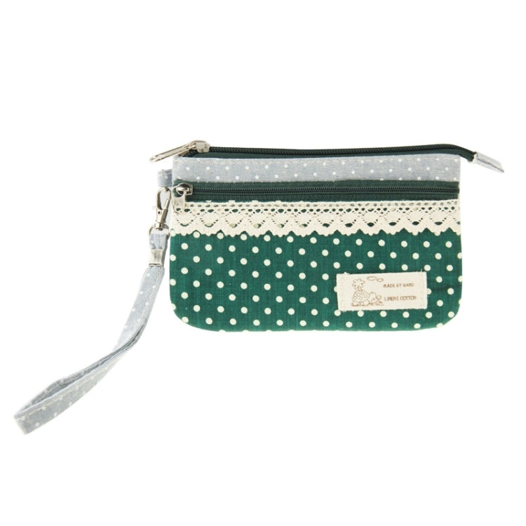 Polka-dotted Pattern Cloth Carry Bag with Wrist Strap for iPhone 6 & 6S & 5 & 5S & 5C / iPhone 4 & 4S / i9500 / i9300 (Random Color Delivery)