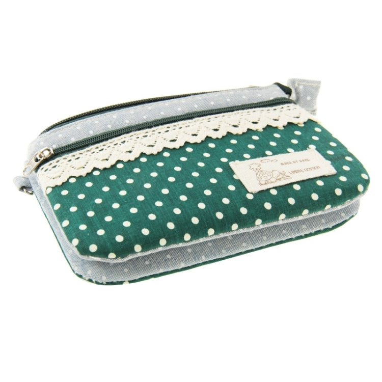 Polka-dotted Pattern Cloth Carry Bag with Wrist Strap for iPhone 6 & 6S & 5 & 5S & 5C / iPhone 4 & 4S / i9500 / i9300 (Random Color Delivery)