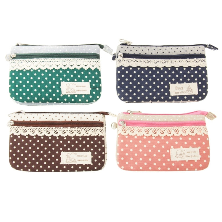 Polka-dotted Pattern Cloth Carry Bag with Wrist Strap for iPhone 6 & 6S & 5 & 5S & 5C / iPhone 4 & 4S / i9500 / i9300 (Random Color Delivery)