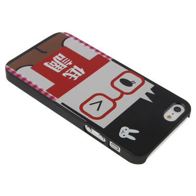 Glasses Girl Pattern Plastic Case for iPhone 5 & 5s & SE
