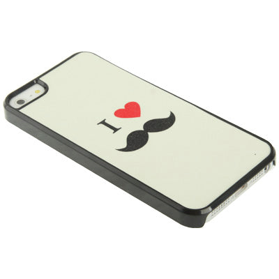Love Series Moustache Pattern Plastic Case for iPhone 5 & 5s & SE