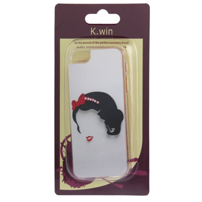 Snow White Pattern Diamond Encrusted Plastic Case for iPhone 5